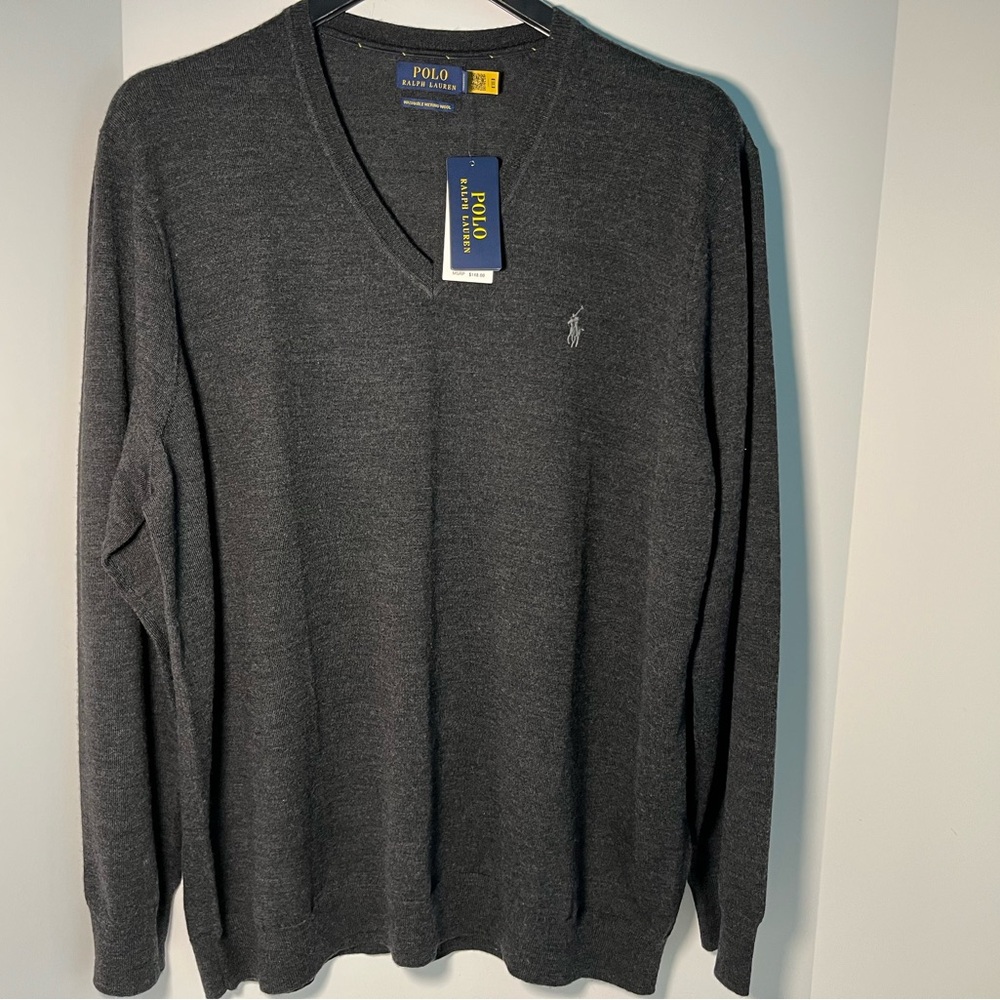 Polo Ralph Lauren 100% Super-soft WASHABLE Merino Wool “V”neck Sweater Giftboxed
